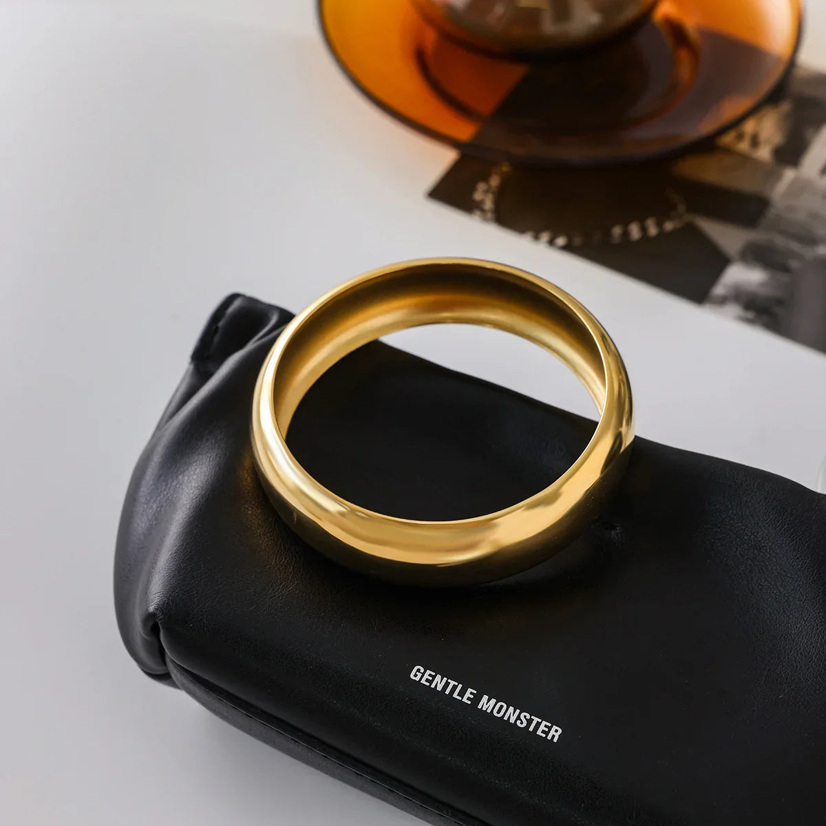 [AuraEcho]Maelis Smooth Gold Bangle