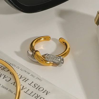 [AuraEcho]Trinity Twisted Nail Ring