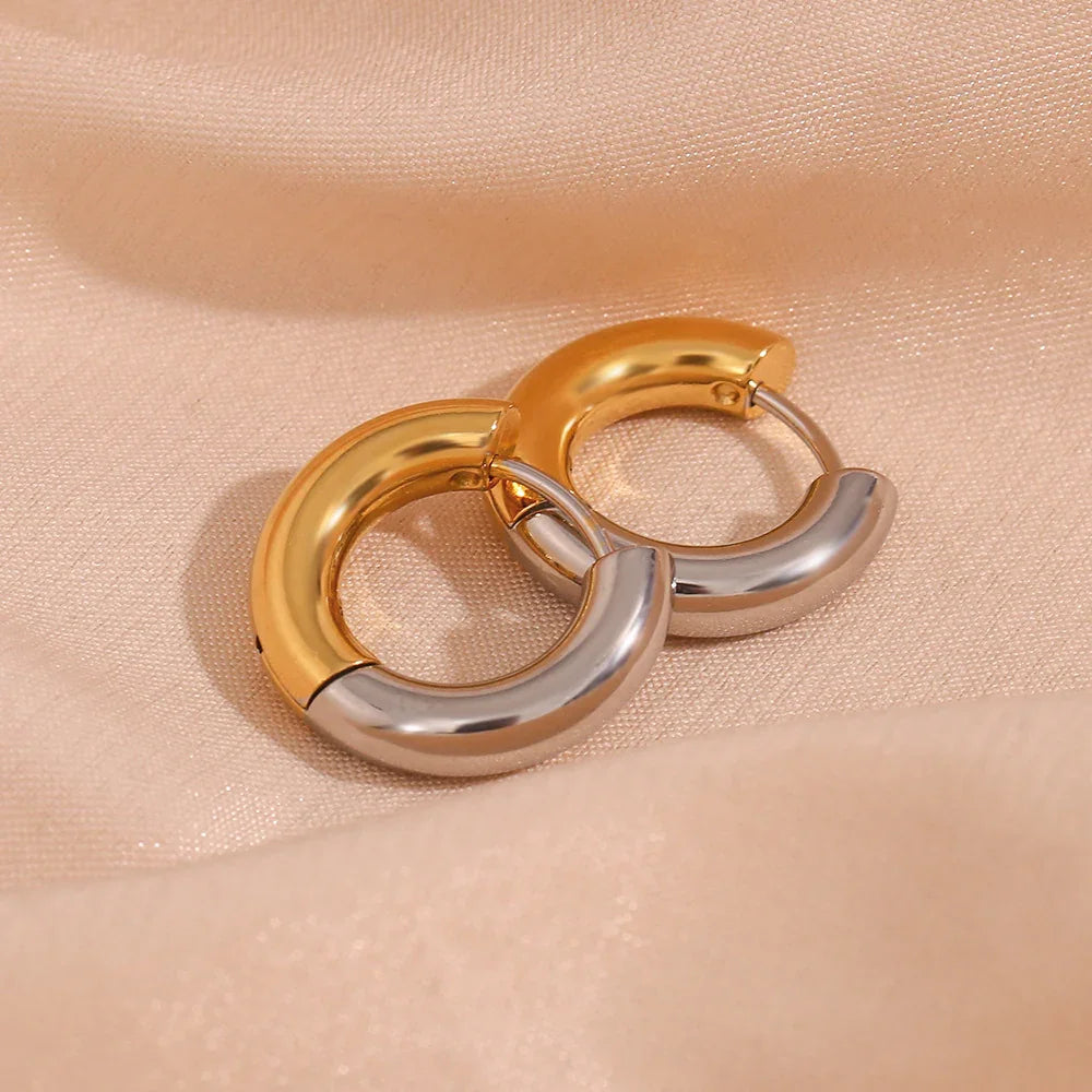 [AuraEcho]Ingrid Two Tone Hoop Earring