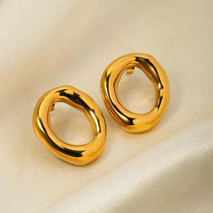 [AuraEcho]Raquel Open Oval Earrings