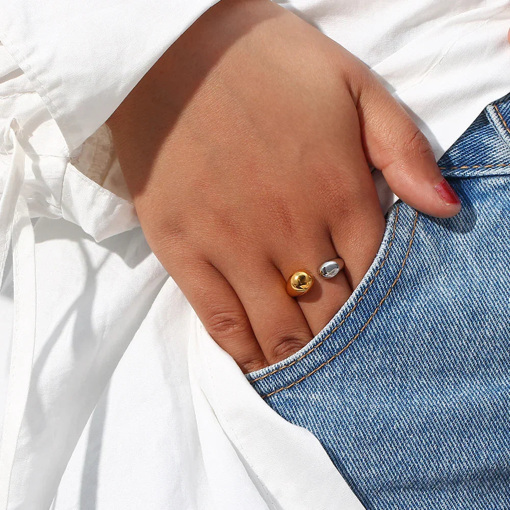 [AuraEcho]Seren Two Tone Gold Ring
