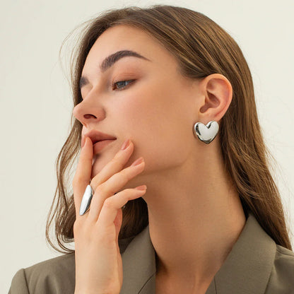 [AuraEcho]Aubree Gold Heart Earrings