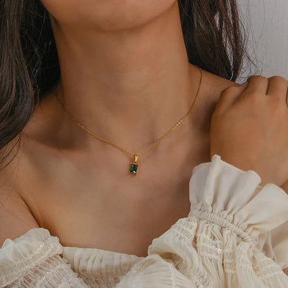[AuraEcho]Emi Green Necklace