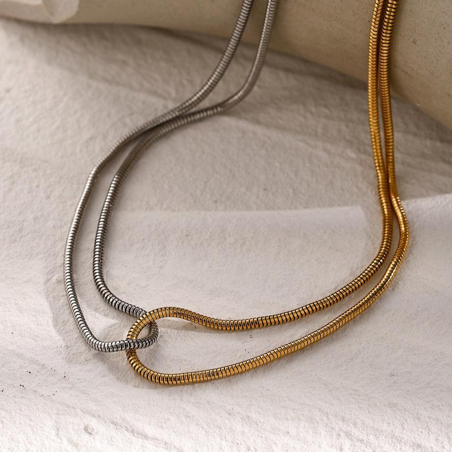 [AuraEcho]Talia Two Tone Necklace