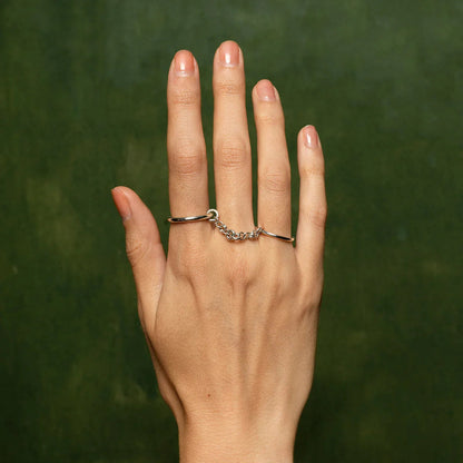 [AuraEcho]Bridget Chain Stacked Ring