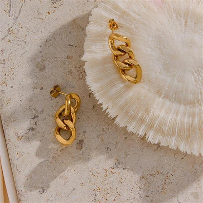 [AuraEcho]Giselle Gold Chain Earring