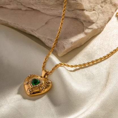 [AuraEcho]Caelus Gold Heart Necklace