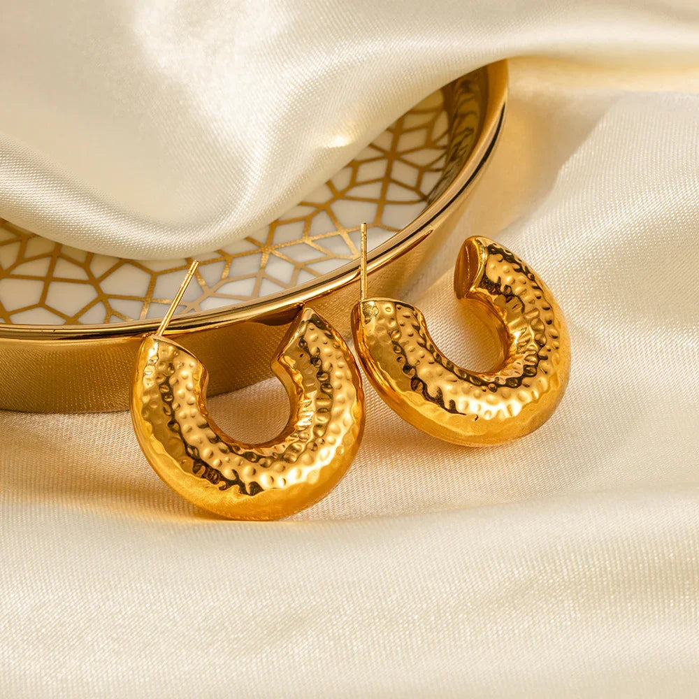 [AuraEcho]Bethany Gold Earrings