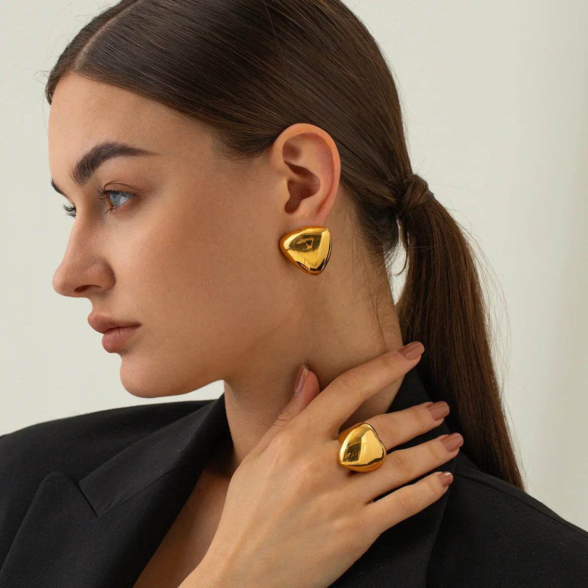 [AuraEcho]Reagan Gold Earrings