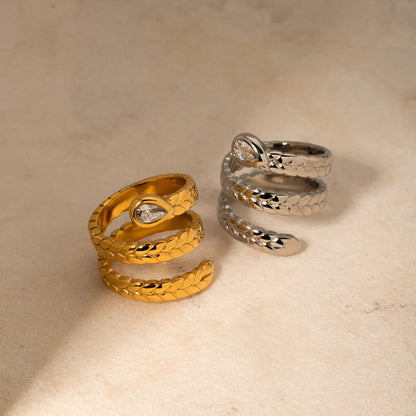 [AuraEcho]Davina Gold Serpent Ring