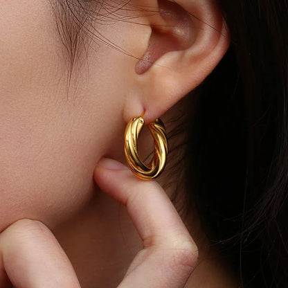 [AuraEcho]Denisse Twisted Hoop Earrings