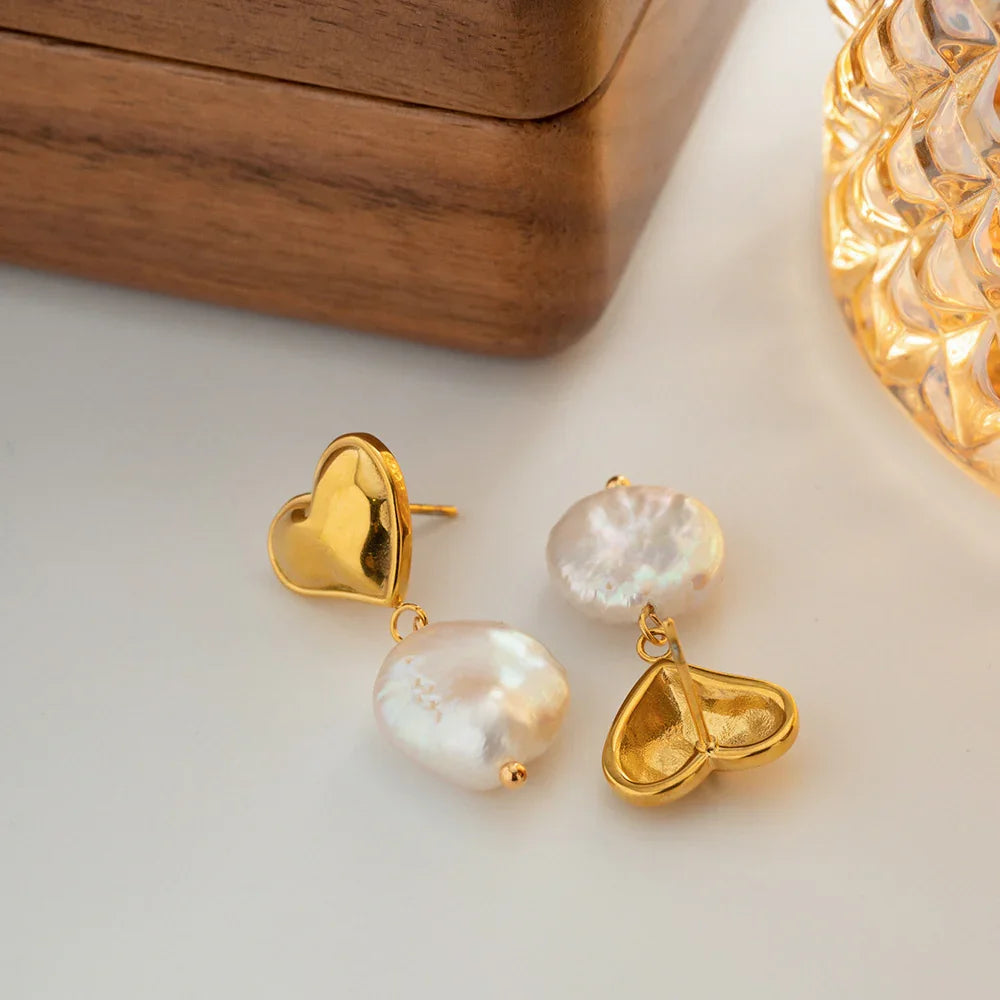 [AuraEcho]Blanche Freshwater Pearl Earrings