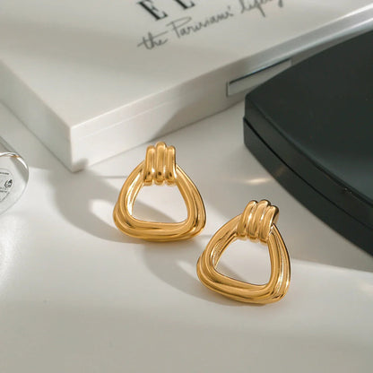 [AuraEcho]Doris Knot Charm Gold Earrings