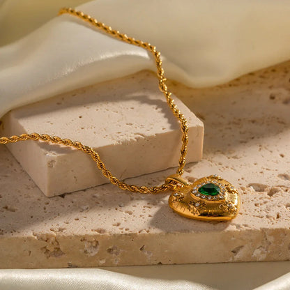 [AuraEcho]Caelus Gold Heart Necklace