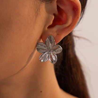 [AuraEcho]Allysa Flower Gold Earrings