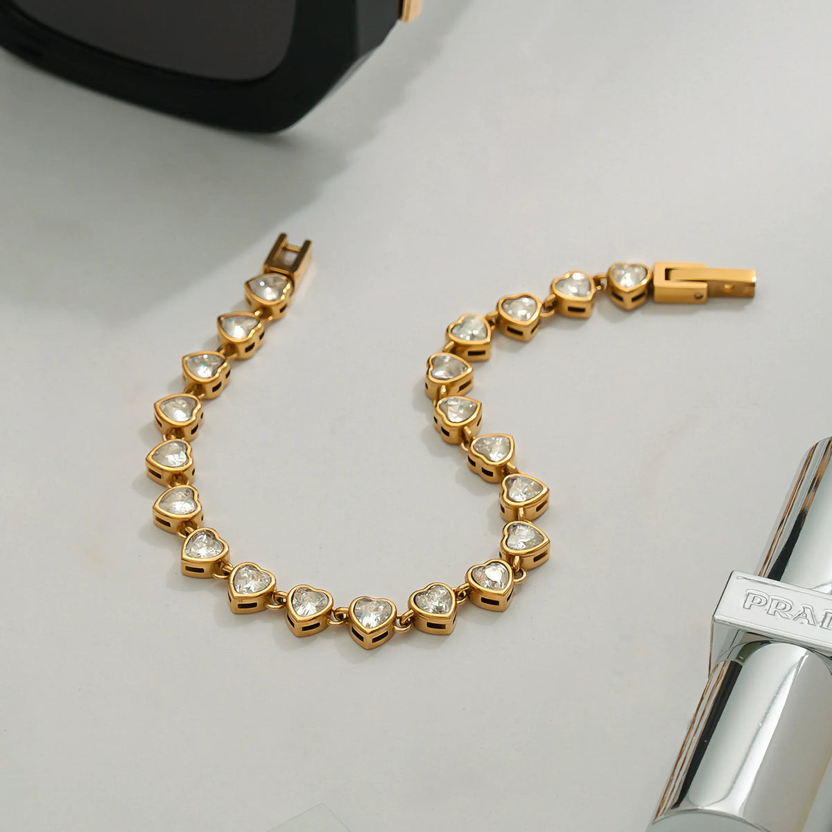 [AuraEcho]Romani Heart Shaped Tennis Bracelet