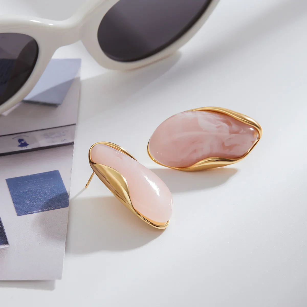 [AuraEcho]Amelise Polished Gemstone Earrings