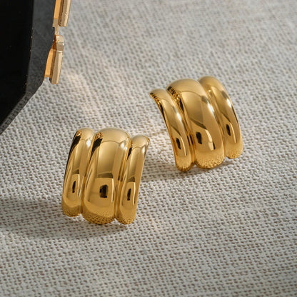 [AuraEcho]Angela Gold Arch Earrings