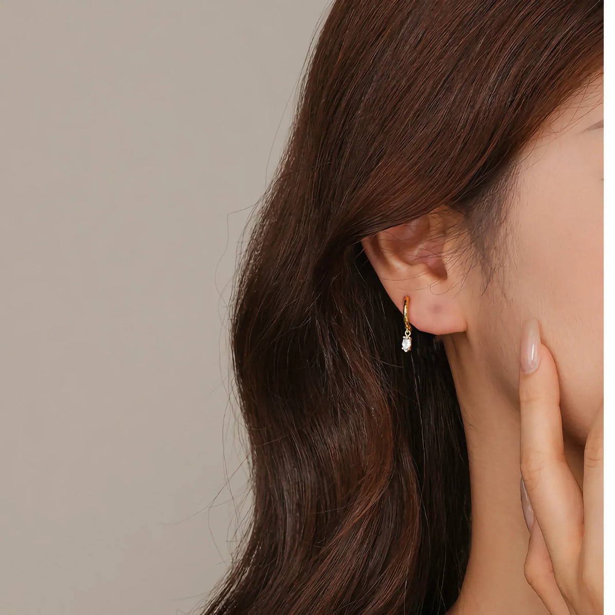 [AuraEcho]Shayla Hammered Diamond Hoops