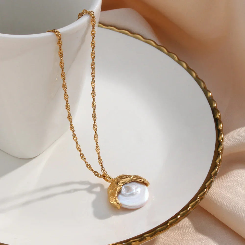 [AuraEcho]Kimberly Pearl Necklace