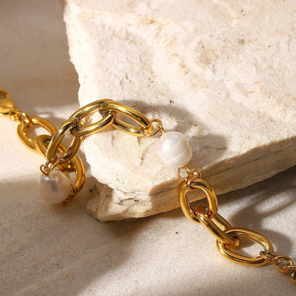[AuraEcho]Ysabel Chunky Freshwater Pearl Bracelet