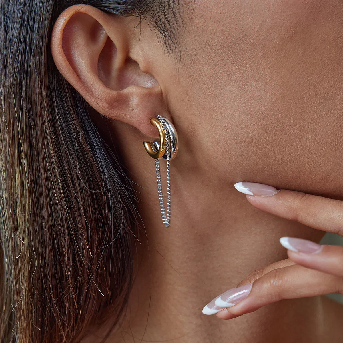 [AuraEcho]Galilea Link Chain Hoops
