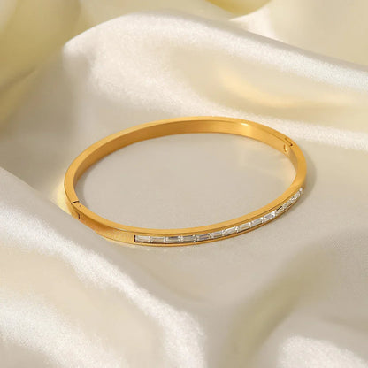 [AuraEcho]Grace Gold Diamond Bangle
