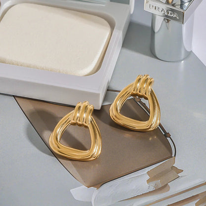 [AuraEcho]Doris Knot Charm Gold Earrings