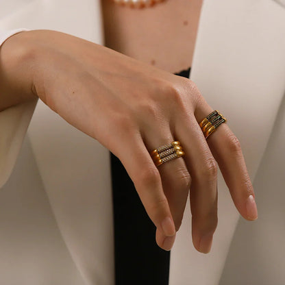 [AuraEcho]Serenity Diamond Gold Ring