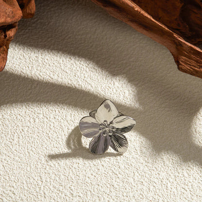 [AuraEcho]Alina Silver Petal Ring