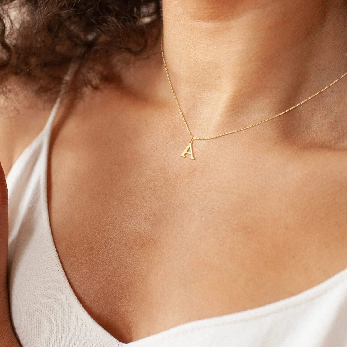 [AuraEcho]Therese Letter Initial Gold Necklace