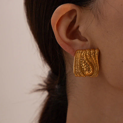[AuraEcho]Marigold Gold Earrings