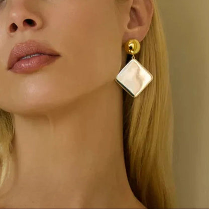 [AuraEcho]Kelly Geometric Drop Earrings