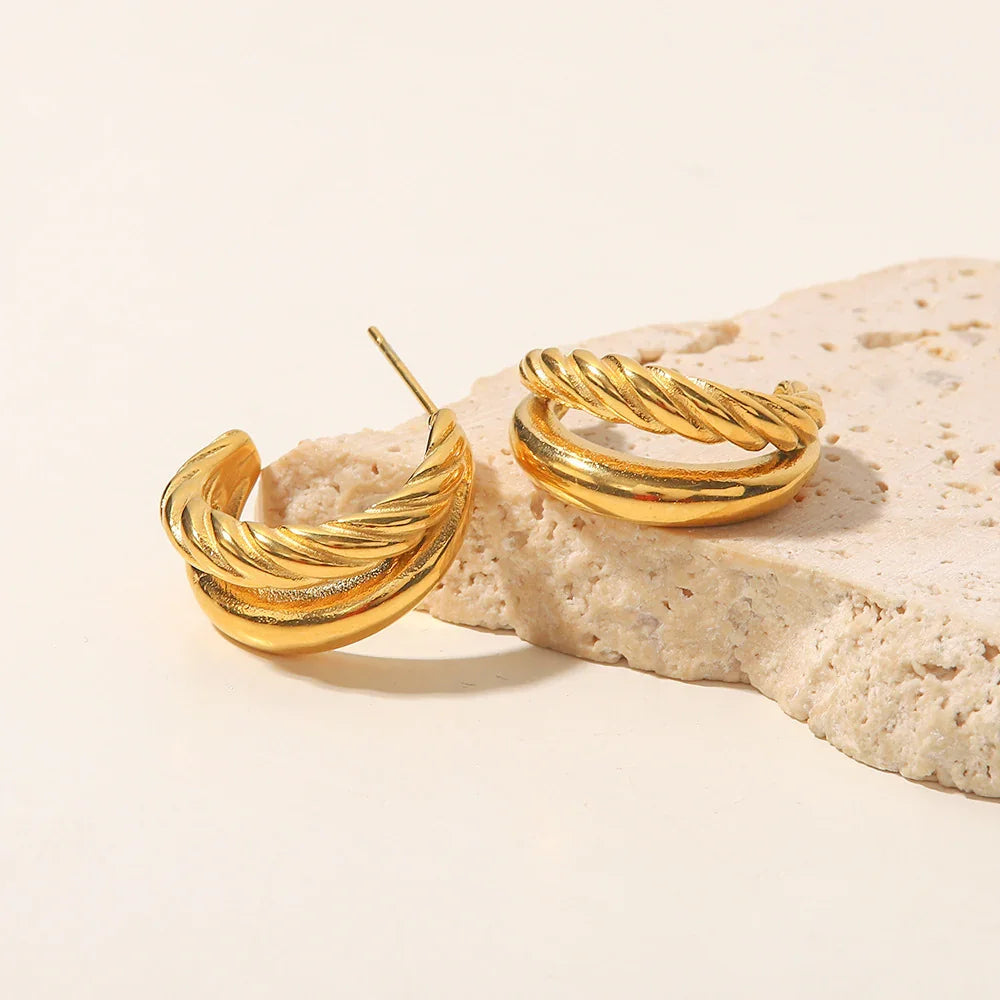 [AuraEcho]Cecilia Layered Earrings