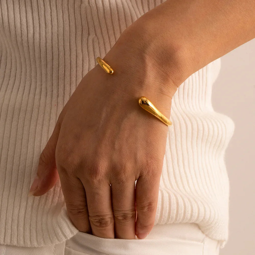 [AuraEcho]Audrina Contemporary Gold Bangle