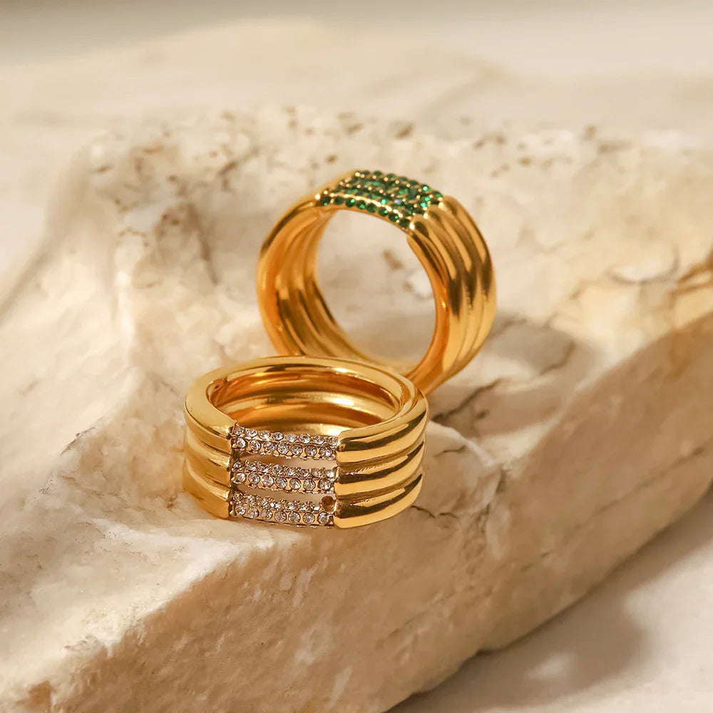 [AuraEcho]Serenity Diamond Gold Ring