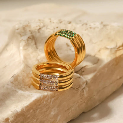[AuraEcho]Serenity Diamond Gold Ring