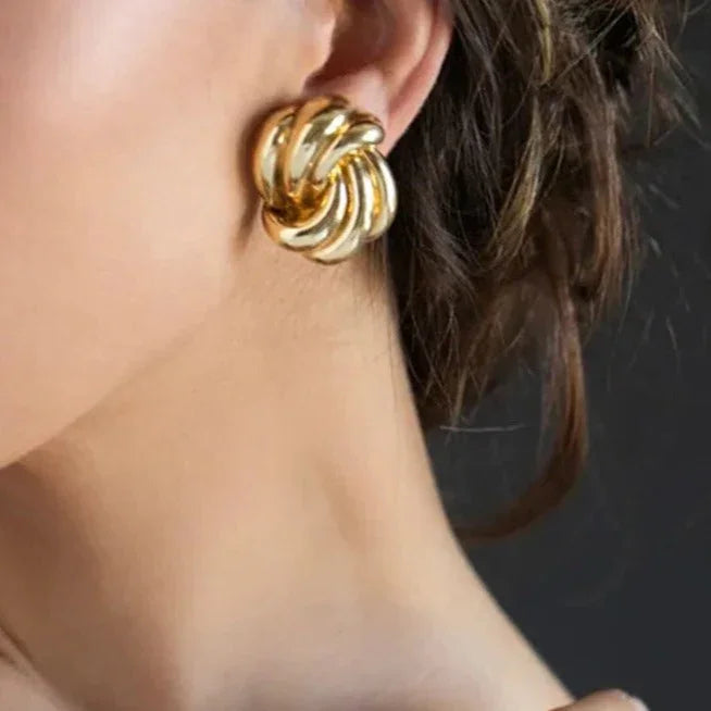 [AuraEcho]Floriana Gold Earrings