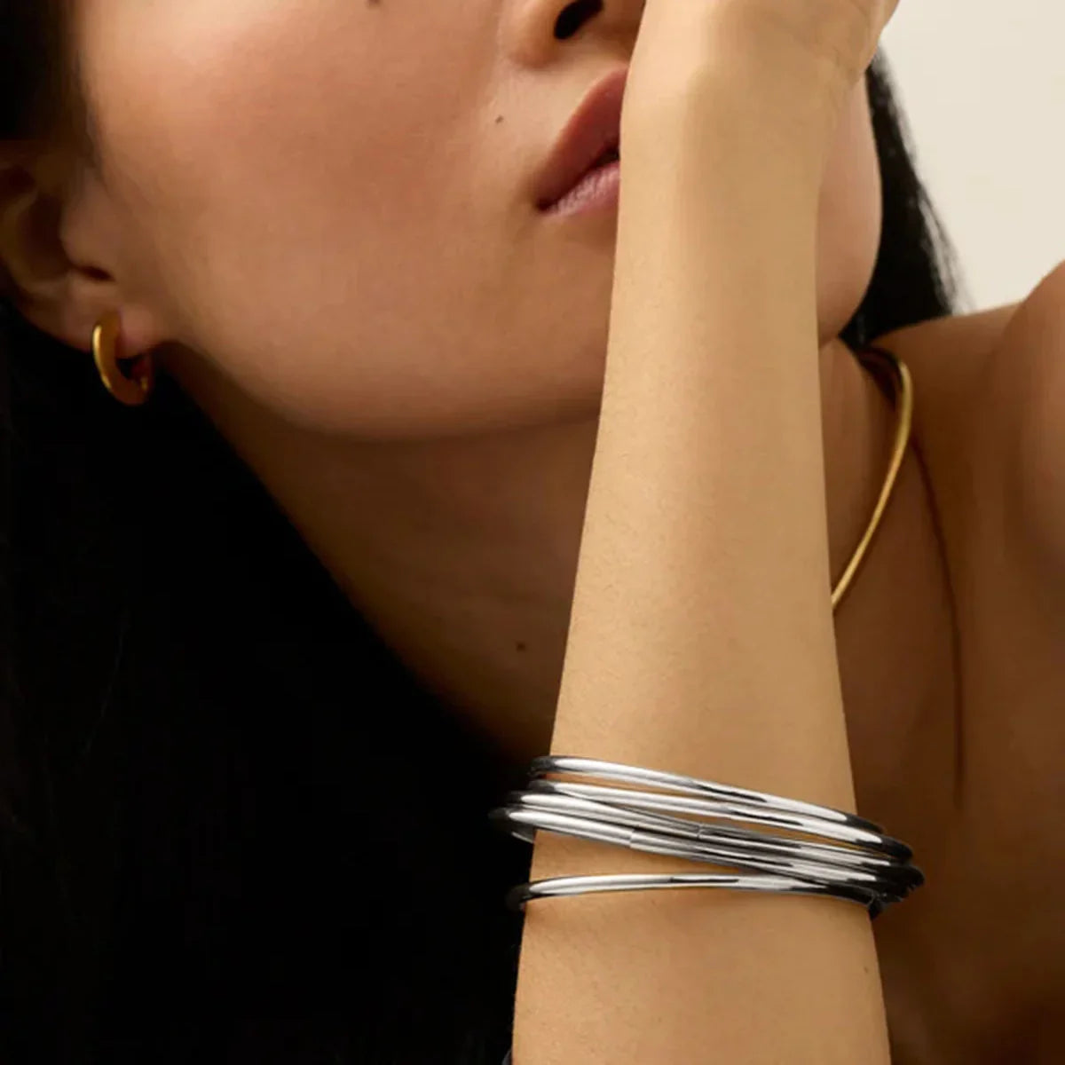 [AuraEcho]Shannon Gold Bangle Set