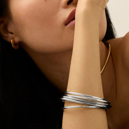 [AuraEcho]Shannon Gold Bangle Set