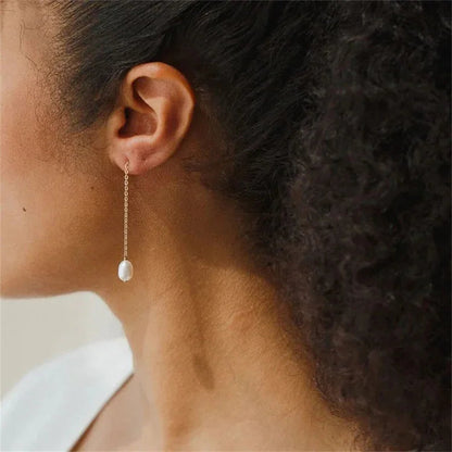 [AuraEcho]Tessa Pearl Tassel Earrings