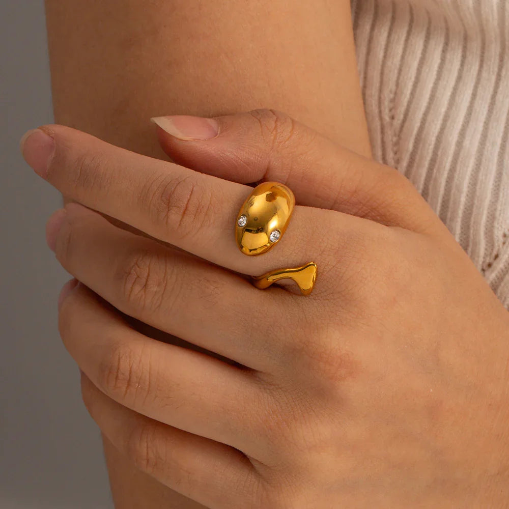 [AuraEcho]Etta Gold Serpent Ring