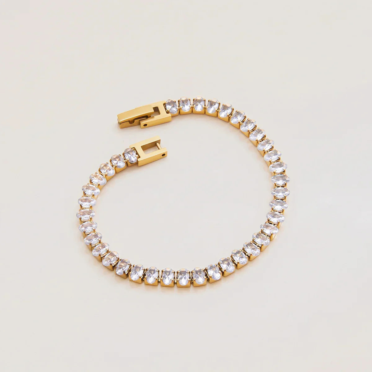 [AuraEcho]Avaria Oval Cut Tennis Bracelet