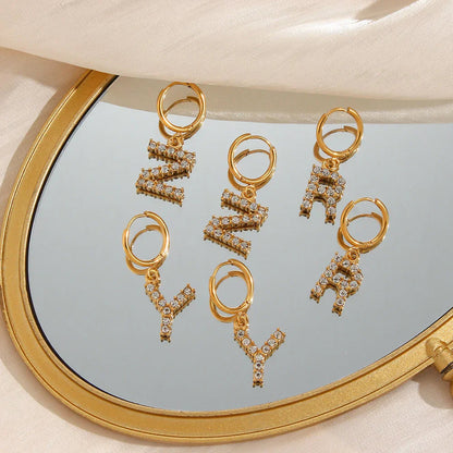 [AuraEcho]Wilhemina Initial Letter Earrings