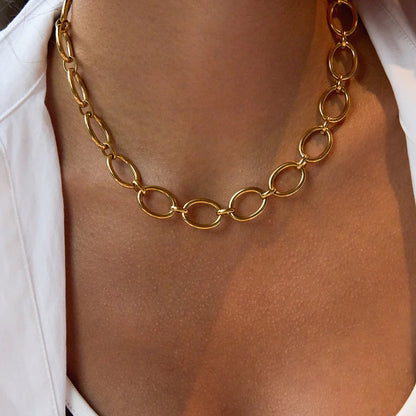 [AuraEcho]Cielle Chunky Gold Chain Necklace