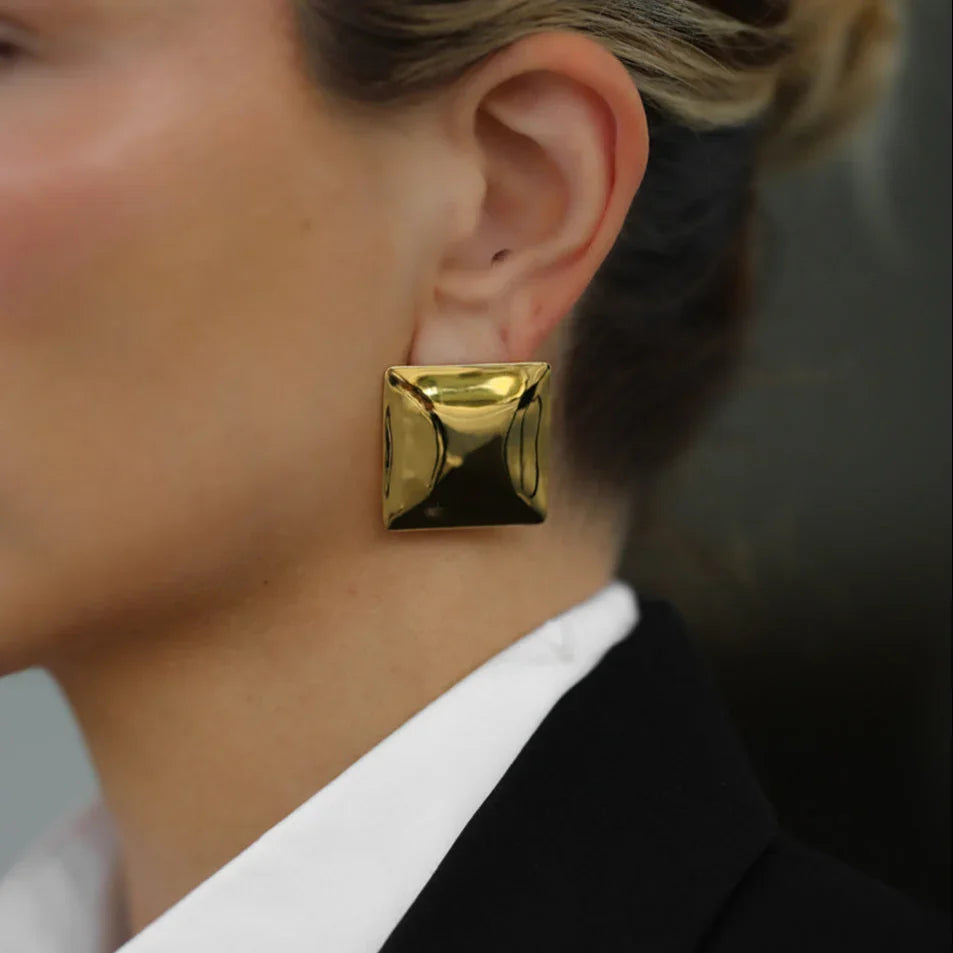 [AuraEcho]Fischer Chunky Pillow Earrings