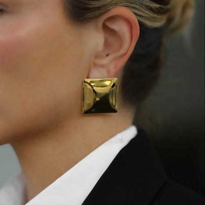 [AuraEcho]Fischer Chunky Pillow Earrings