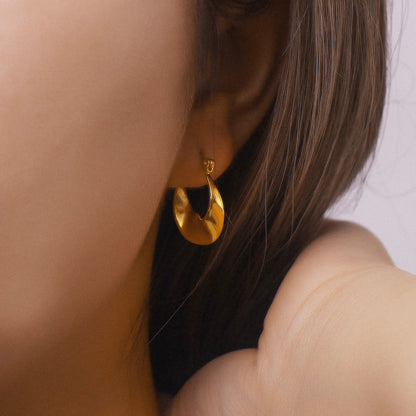 [AuraEcho]Esti Irregular Hoop Earrings