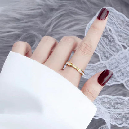 [AuraEcho]Gabrielle Diamond Simulant Gold Ring