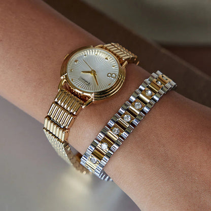 [AuraEcho]Gold Watchband Bracelet